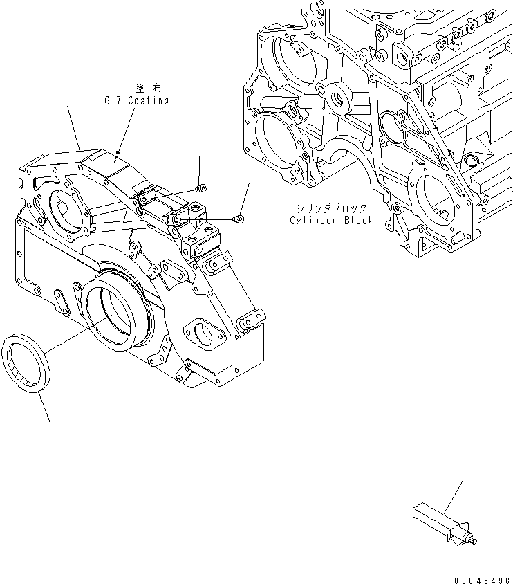 Komatsu parts book diagram for SAA6D125E-5F S/N 560001-UP: FRONT COVER