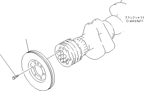 Komatsu parts book diagram for SAA6D125E-5F S/N 560001-UP: VIBRATION DAMPER(#560004-)