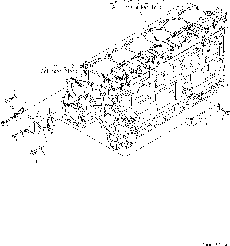 Komatsu parts book diagram for SAA6D125E-5F S/N 560001-UP: CORROSION RESISTOR(#560004-)