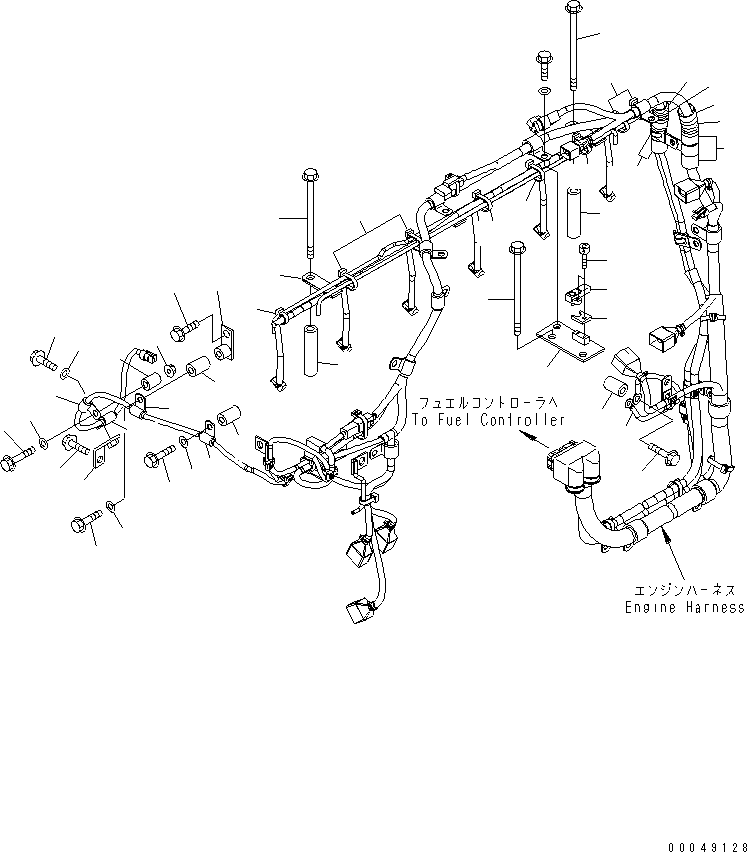 Komatsu parts book diagram for SAA6D125E-5F S/N 560001-UP: ELECTRICAL WIRING (2/2) (HARNESS SUPPORT)(#560004-)