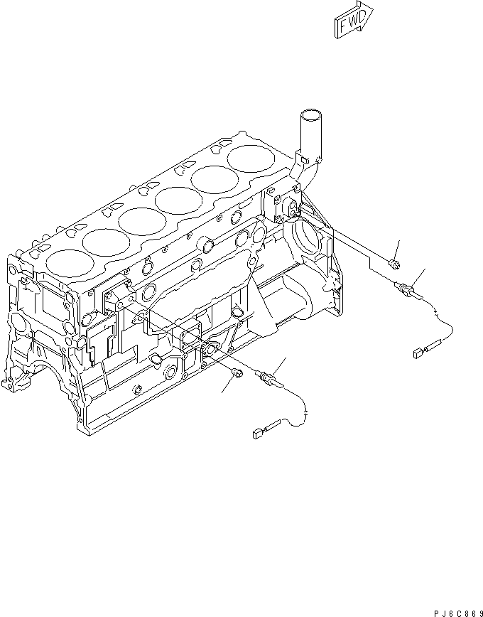 Komatsu parts book diagram for SAA6D125E-3A-8M S/N 310001-UP: WATER TEMPERATURE SENSOR