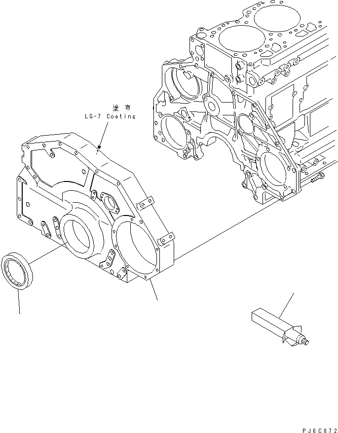 Komatsu parts book diagram for SAA6D125E-3A-8M S/N 310001-UP: FRONT COVER
