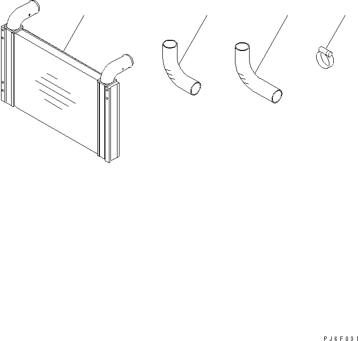 Komatsu parts book diagram for SAA6D125E-3A-8M S/N 310001-UP: AFTER COOLER
