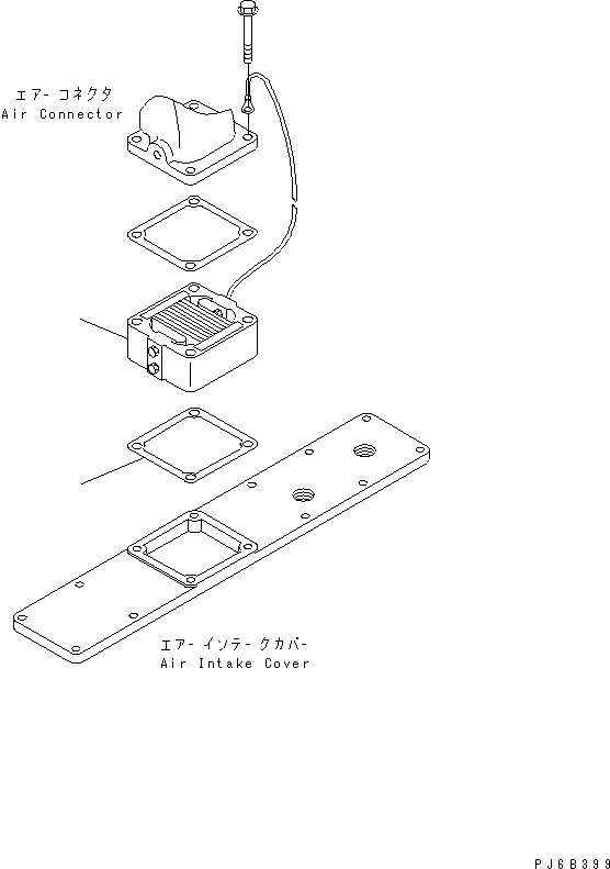 Komatsu parts book diagram for SAA6D102E-2FF-8 S/N 26274903-UP: AIR INTAKE HEATER