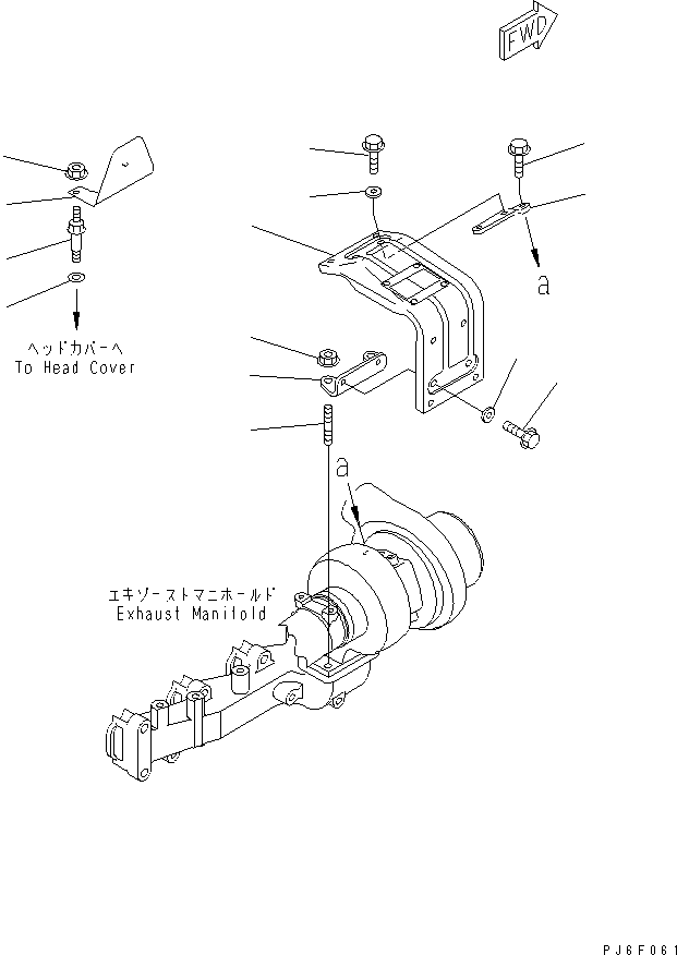 Komatsu parts book diagram for SAA6D102E-2FF-8 S/N 26274903-UP: HEAT SHIELD(#26288402-)