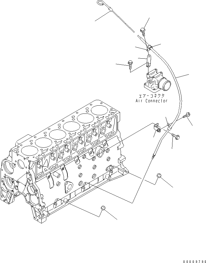 Komatsu parts book diagram for SAA6D102E-2FF-8 S/N 26274903-UP: OIL LEVEL GAUGE(#26312967-)