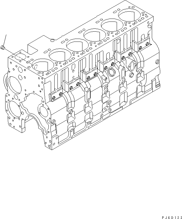 Komatsu parts book diagram for SAA6D114E-2CC-8M S/N 26800003-UP: COOLANT HEATER PLUG