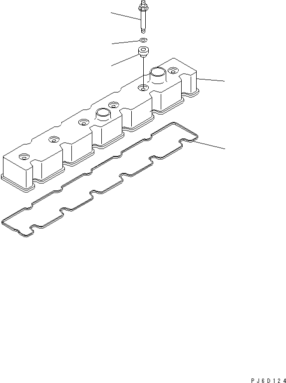 Komatsu parts book diagram for SAA6D114E-2CC-8M S/N 26800003-UP: HEAD COVER