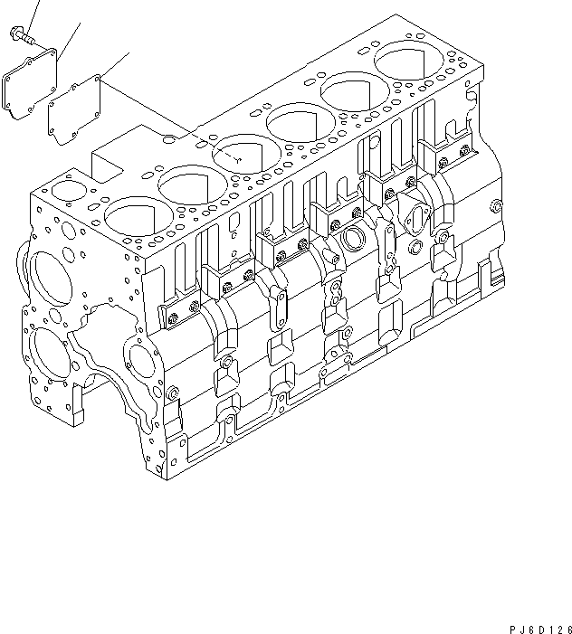 Komatsu parts book diagram for SAA6D114E-2CC-8M S/N 26800003-UP: BREATHER COVER (CYLINDER BLOCK)(#26800425-)
