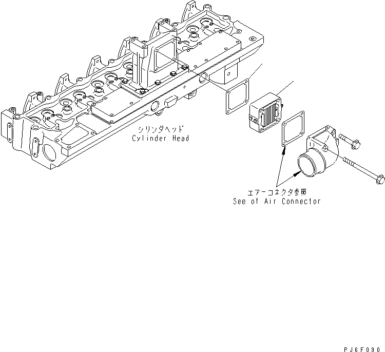 Komatsu parts book diagram for SAA6D114E-2CC-8M S/N 26800003-UP: AIR INTAKE HEATER