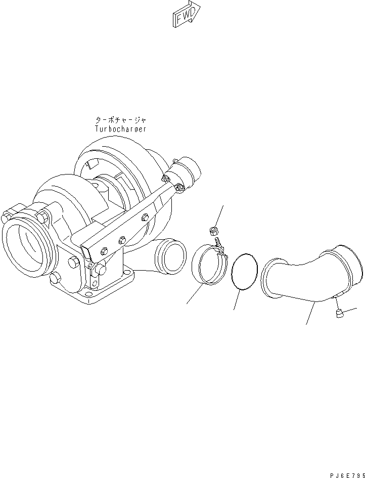 Komatsu parts book diagram for SAA6D114E-2CC-8M S/N 26800003-UP: AIR TRANSFER CONNECTION(#26801989-)