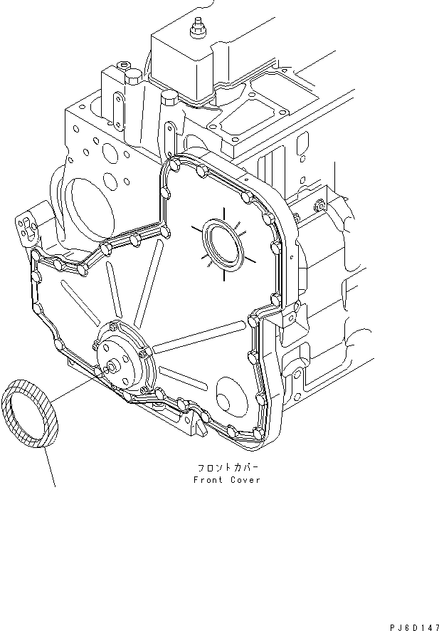 Komatsu parts book diagram for SAA6D114E-2CC-8M S/N 26800003-UP: FRONT DAST SEAL