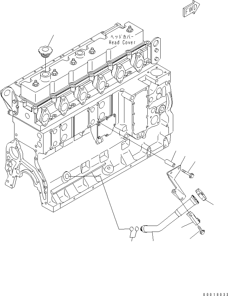 Komatsu parts book diagram for SAA6D114E-2CC-8M S/N 26800003-UP: OIL FILLER(#26801989-)