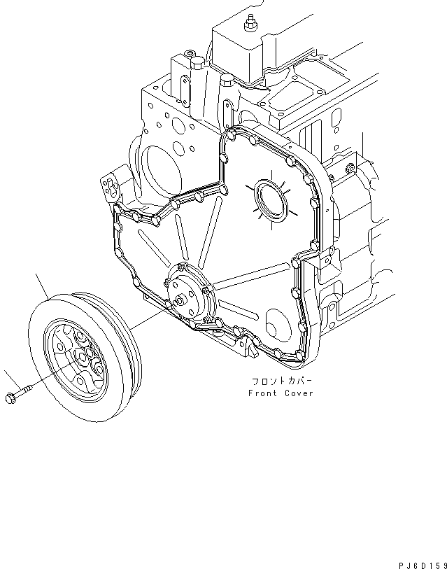 Komatsu parts book diagram for SAA6D114E-2CC-8M S/N 26800003-UP: DAMPER