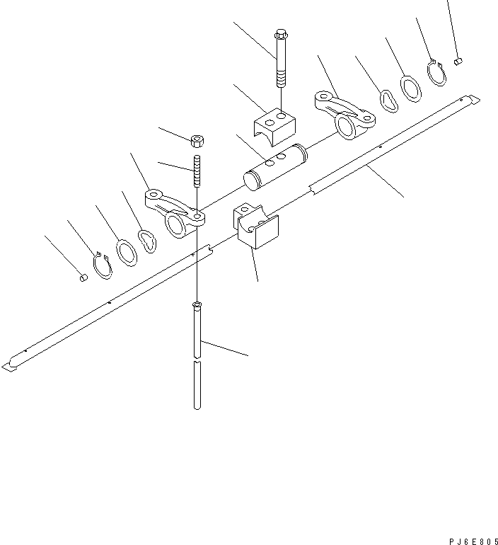 Komatsu parts book diagram for SAA6D114E-2CC-8M S/N 26800003-UP: ROCKER ARM