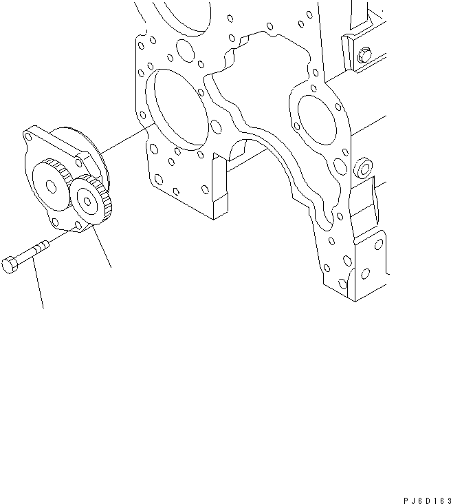 Komatsu parts book diagram for SAA6D114E-2CC-8M S/N 26800003-UP: OIL PUMP