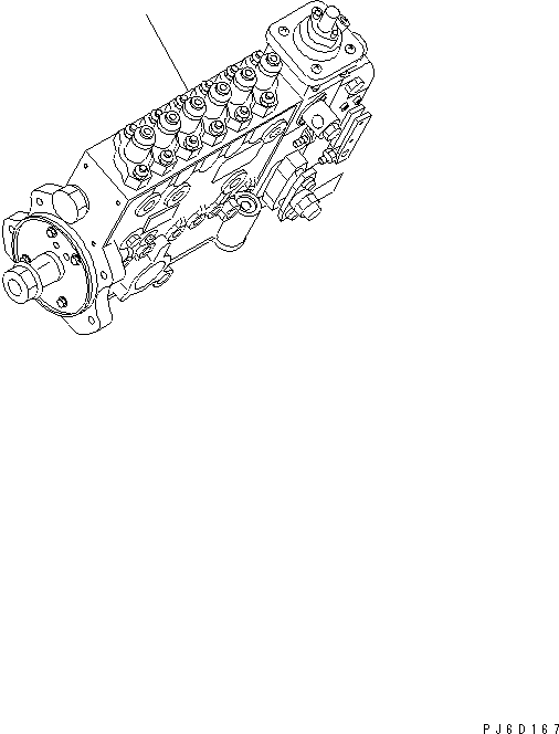 Komatsu parts book diagram for SAA6D114E-2CC-8M S/N 26800003-UP: FUEL INJECTION PUMP