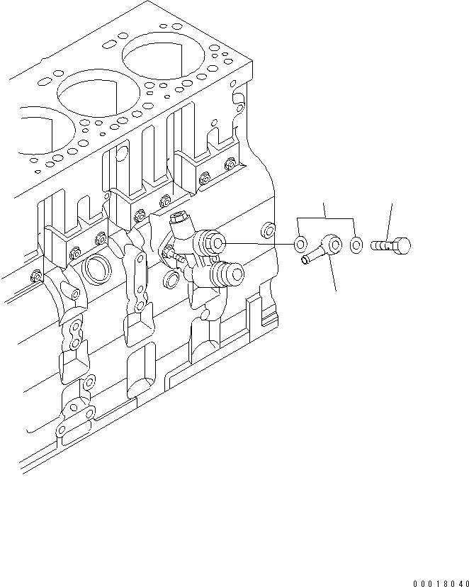 Komatsu parts book diagram for SAA6D114E-2CC-8M S/N 26800003-UP: FUEL INLET JOINT(#26801989-)