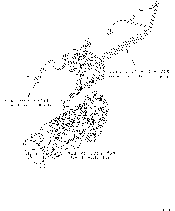 Komatsu parts book diagram for SAA6D114E-2CC-8M S/N 26800003-UP: INJECTION TUBE COVER