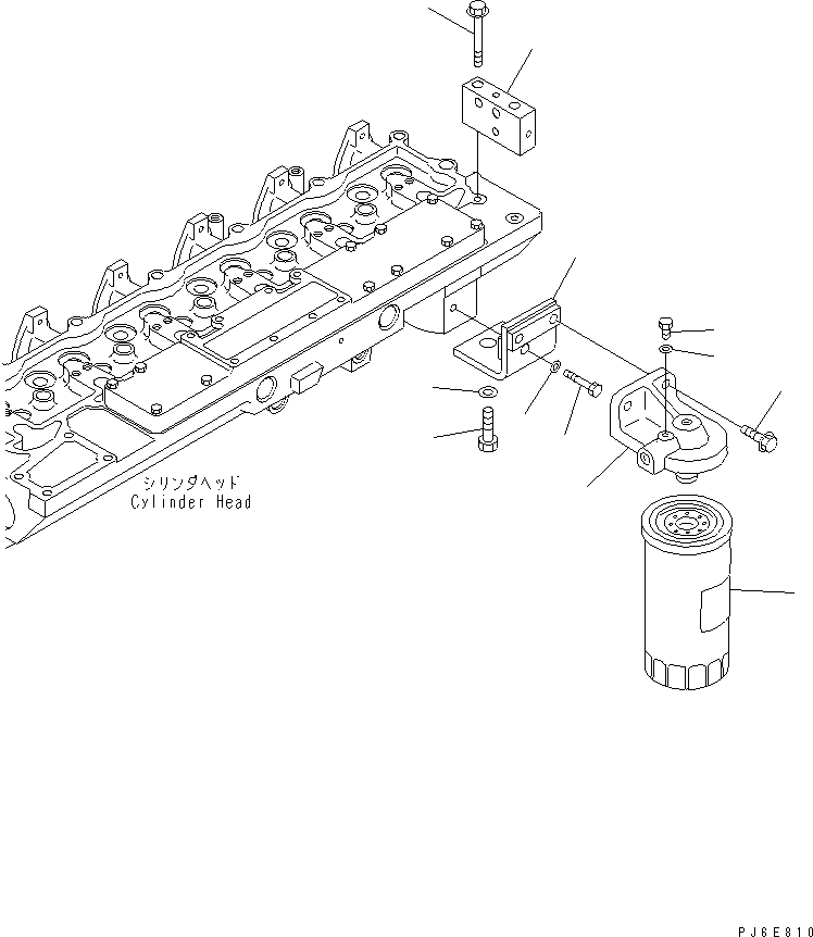 Komatsu parts book diagram for SAA6D114E-2CC-8M S/N 26800003-UP: FUEL FILTER(#26800718-)