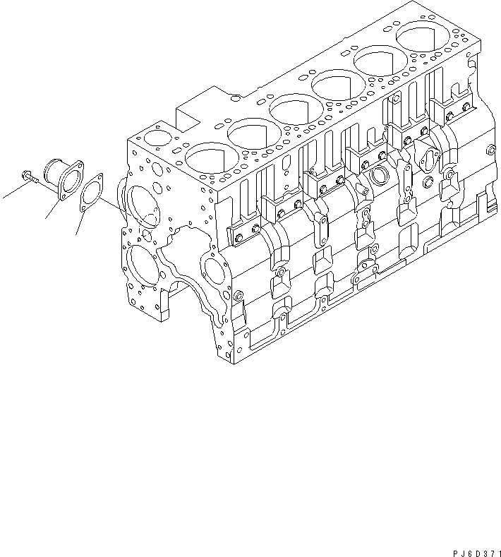 Komatsu parts book diagram for SAA6D114E-2CC-8M S/N 26800003-UP: WATER INLET CONNECTION(#26801989-)