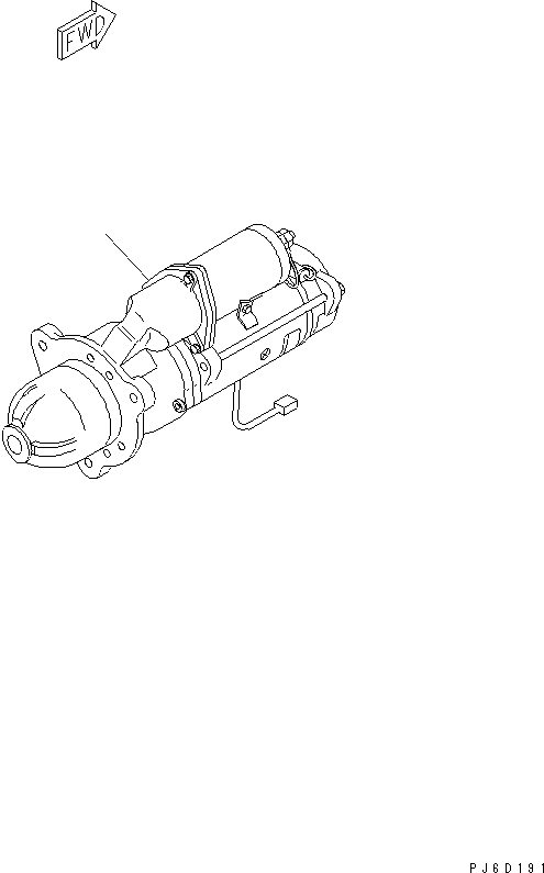 Komatsu parts book diagram for SAA6D114E-2CC-8M S/N 26800003-UP: STARTER MOTOR (7.5KW)