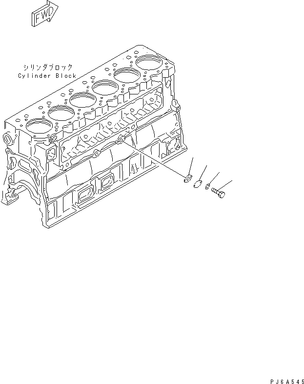 Engines Komatsu / SAA6D170E-2A-8 S/N 17001-UP(saa6d28r) / CYLINDER BLOCK BLIND COVER(#19293-)(030360 : A2011-A6A4)