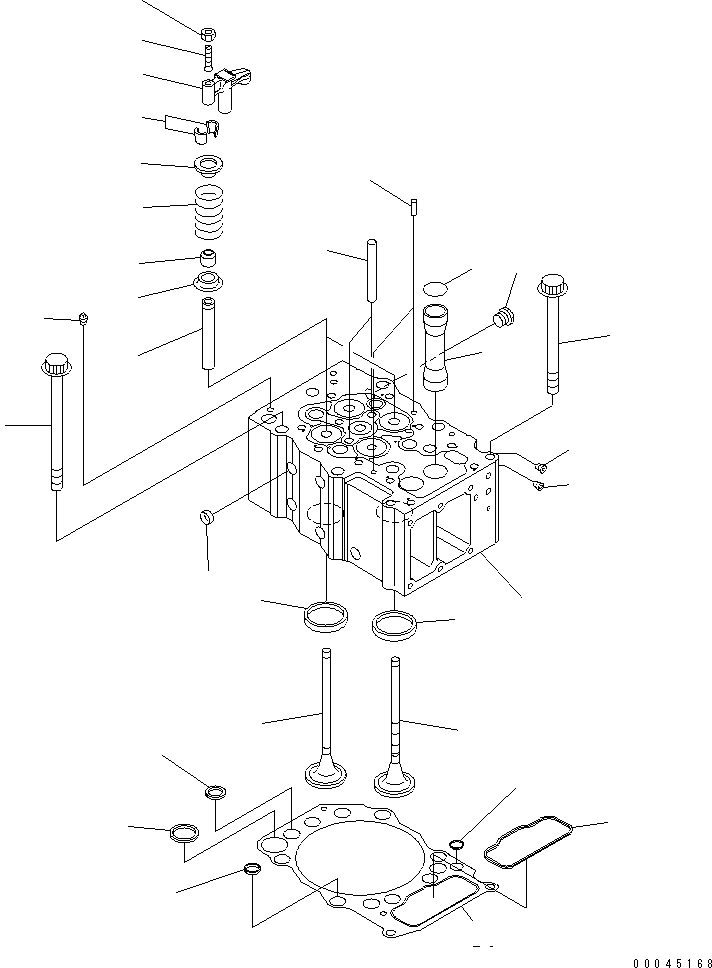 Komatsu parts book diagram for SAA6D170E-3BC-8C S/N 310001-UP: CYLINDER HEAD(#313912-)
