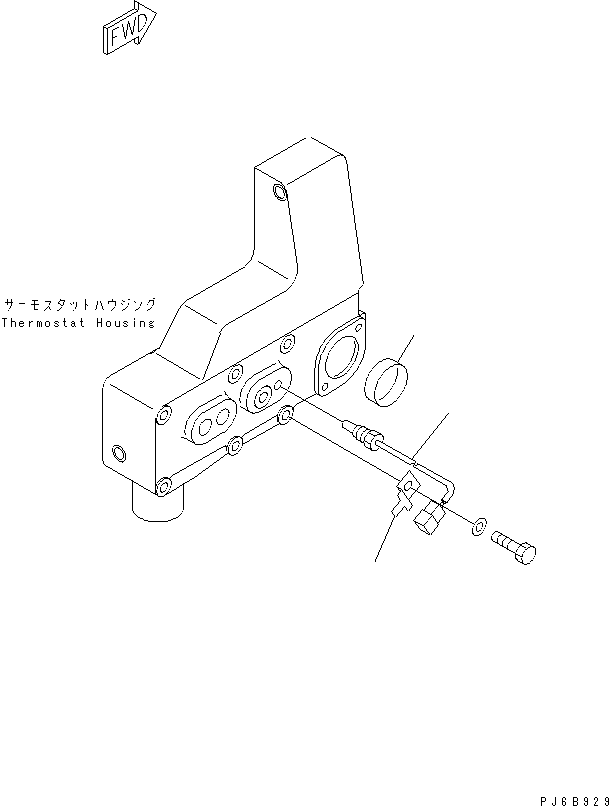 Komatsu parts book diagram for SAA6D170E-3BC-8C S/N 310001-UP: WATER TEMPERATURE SENSOR(#310005-)