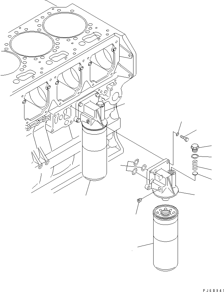 Komatsu parts book diagram for SAA6D170E-3BC-8C S/N 310001-UP: OIL FILTER