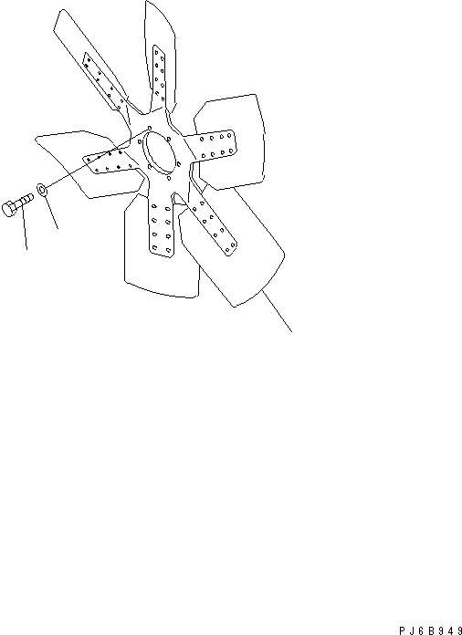 Komatsu parts book diagram for SAA6D170E-3BC-8C S/N 310001-UP: COOLING FAN (BLOWER FAN TYPE)(#315606-)