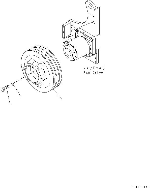 Komatsu parts book diagram for SAA6D170E-3BC-8C S/N 310001-UP: FAN PULLEY(#310535-)