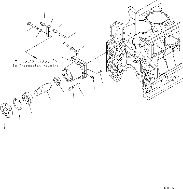 Komatsu parts book diagram for SAA6D170E-3BC-8C S/N 310001-UP: FAN DRIVE(#310005-)
