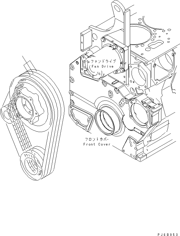 Komatsu parts book diagram for SAA6D170E-3BC-8C S/N 310001-UP: FAN BELT (EXTREME COLD TERRAIN SPEC. FOR CIS)(#313127-)