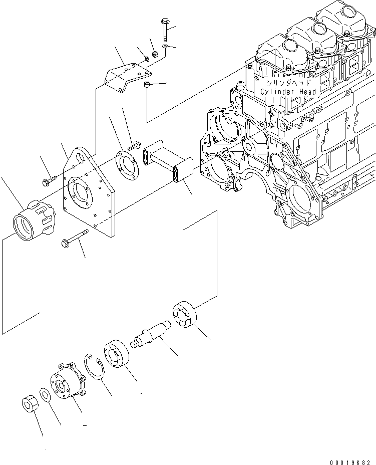 Engines Komatsu / SAA6D125E-3L-8A S/N 310001-UP(saa6d2br) / FAN DRIVE(#313158-)(030480 : A5060-A3J3)