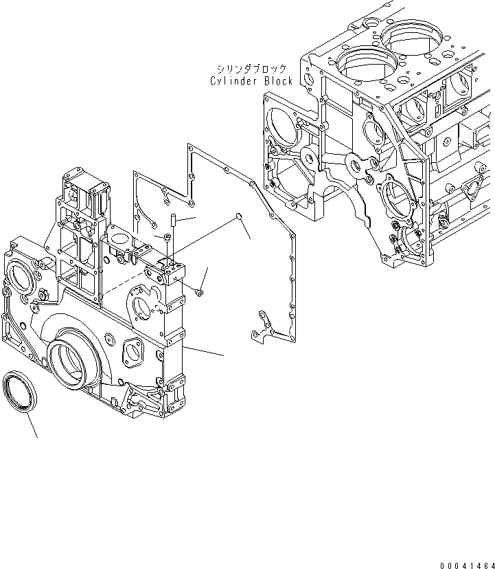 Komatsu parts book diagram for SAA6D140E-5F-03 S/N 530001-UP: FRONT COVER