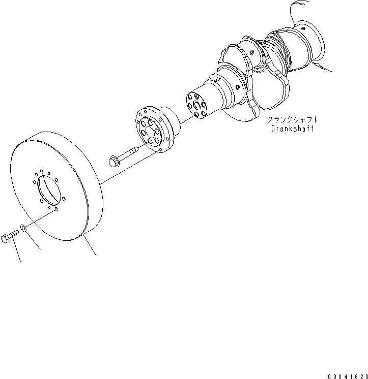Komatsu parts book diagram for SAA6D140E-5F-03 S/N 530001-UP: VIBRATION DAMPER