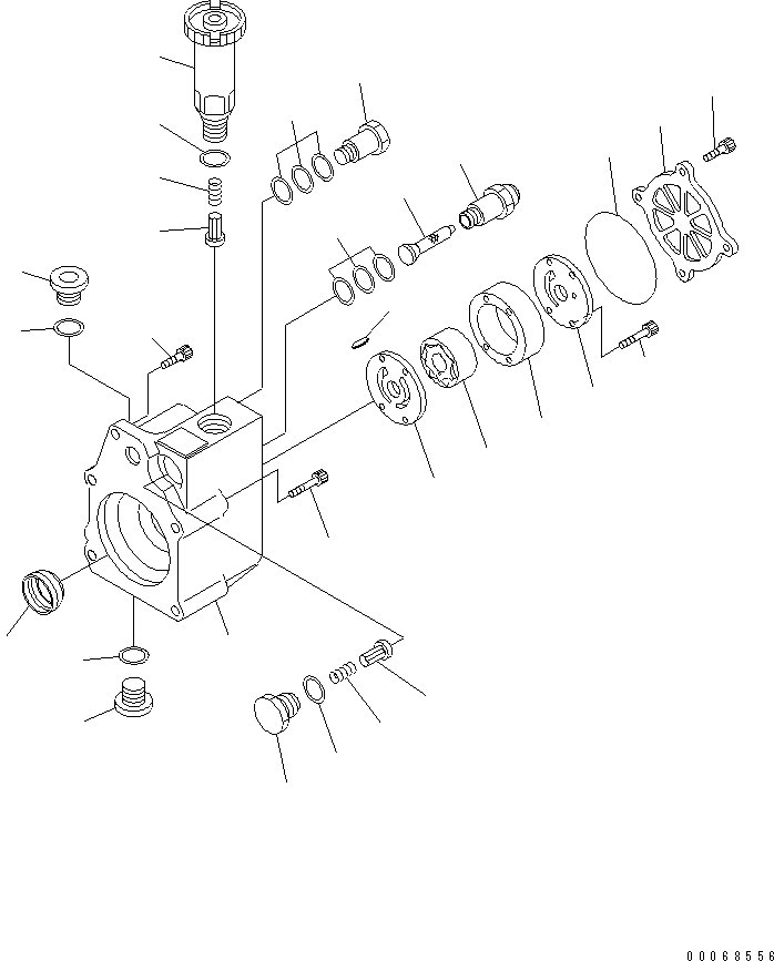 Komatsu parts book diagram for SAA6D140E-5F-03 S/N 530001-UP: FUEL SUPPLY PUMP (FEED PUMP) (INNER PARTS)