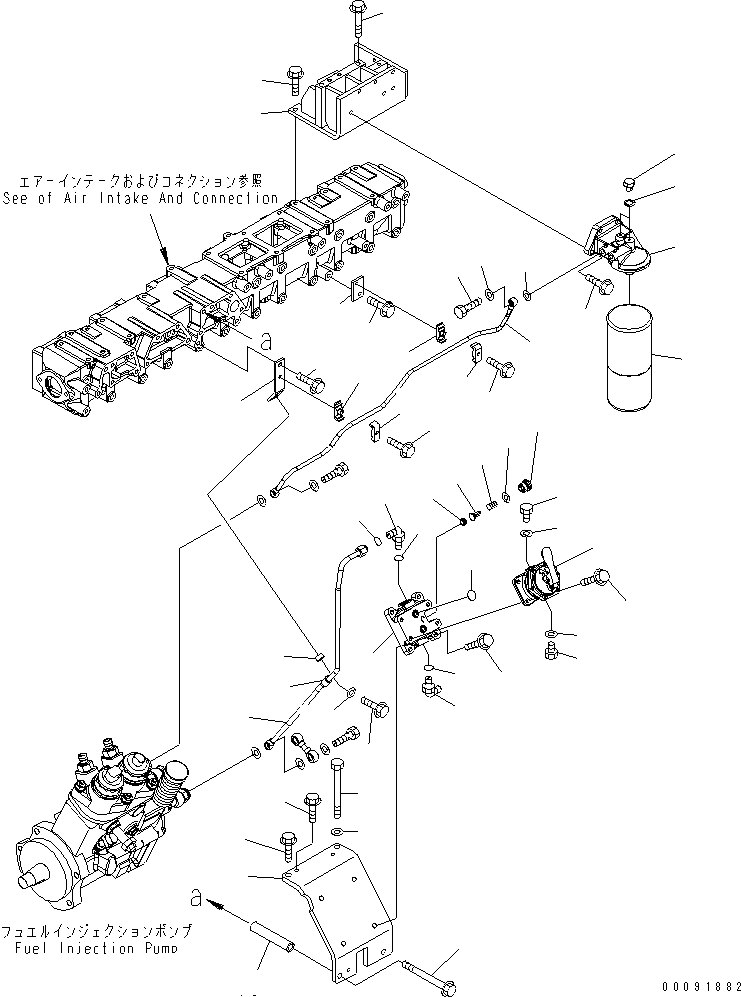 Komatsu parts book diagram for SAA6D140E-5F-03 S/N 530001-UP: FUEL FILTER (THREAD 1-3/8) (POOR FUEL (W+D) ARRANGEMENT TURKEY)(#535903-)
