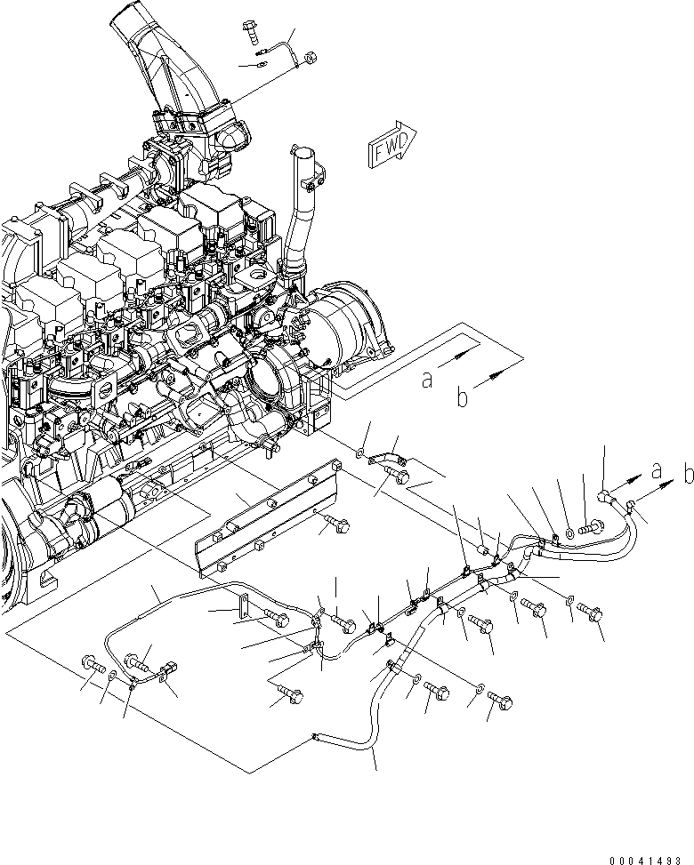 Komatsu parts book diagram for SAA6D140E-5F-03 S/N 530001-UP: WIRING HARNESS (1/5)(#530043-530701)