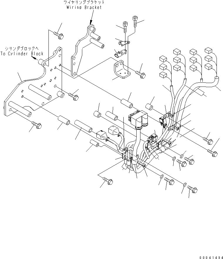 Komatsu parts book diagram for SAA6D140E-5F-03 S/N 530001-UP: WIRING HARNESS (2/5)(#530043-530701)