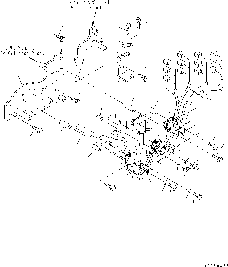 Komatsu parts book diagram for SAA6D140E-5F-03 S/N 530001-UP: WIRING HARNESS (2/5)(#535716-)