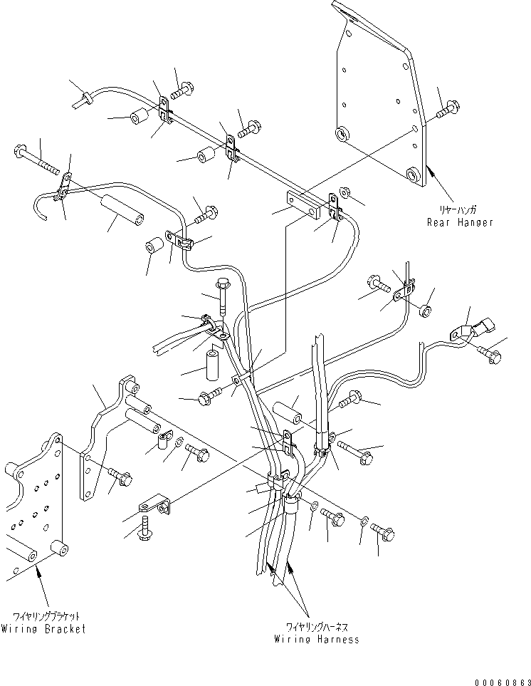 Komatsu parts book diagram for SAA6D140E-5F-03 S/N 530001-UP: WIRING HARNESS (3/5)(#530702-)