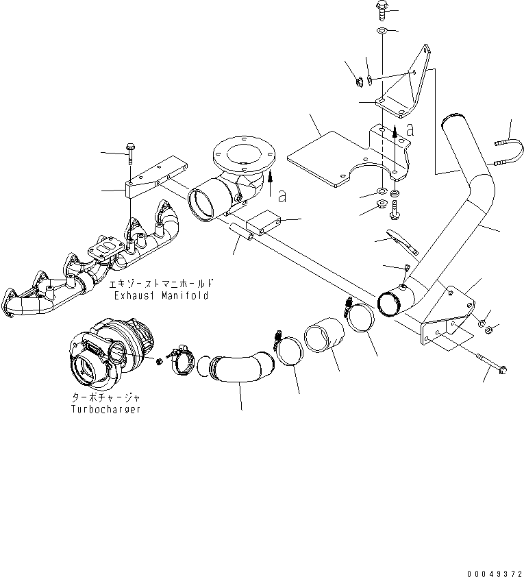 Komatsu parts book diagram for SAA6D114E-3B-WT S/N 26850001-UP: AIR PIPE(#26850005-)