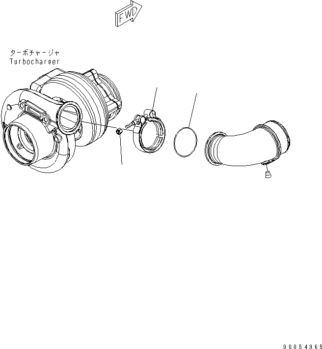 Komatsu parts book diagram for SAA6D114E-3B-WT S/N 26850001-UP: AIR TRANSFER CONNECTION(#26850005-)