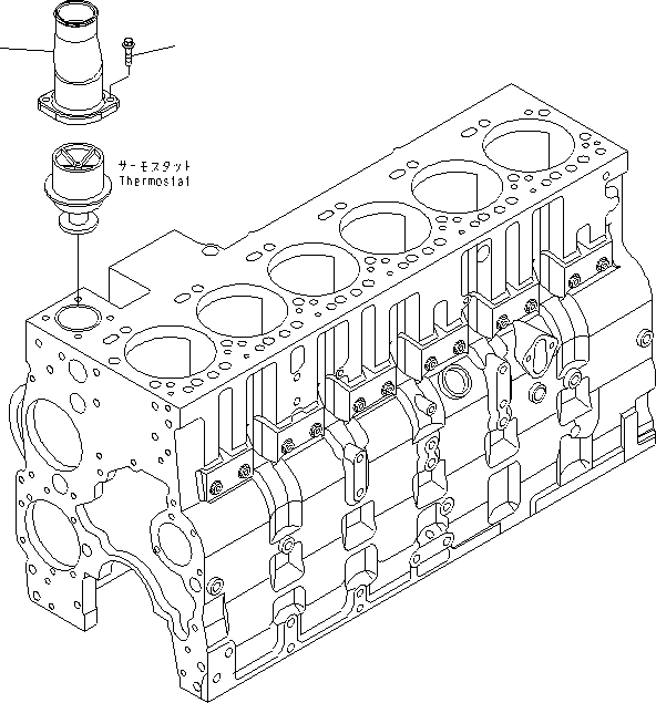 Komatsu parts book diagram for SAA6D114E-3B-WT S/N 26850001-UP: WATER OUTLET CONNECTION(#26850005-)