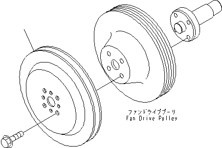 Komatsu parts book diagram for SAA6D114E-3B-WT S/N 26850001-UP: ACCESSORY DRIVE PULLEY(#26850005-)