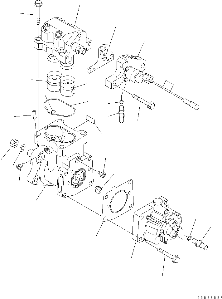 Komatsu parts book diagram for SAA6D114E-3B-WT S/N 26850001-UP: FUEL PUMP (INNER PARTS)