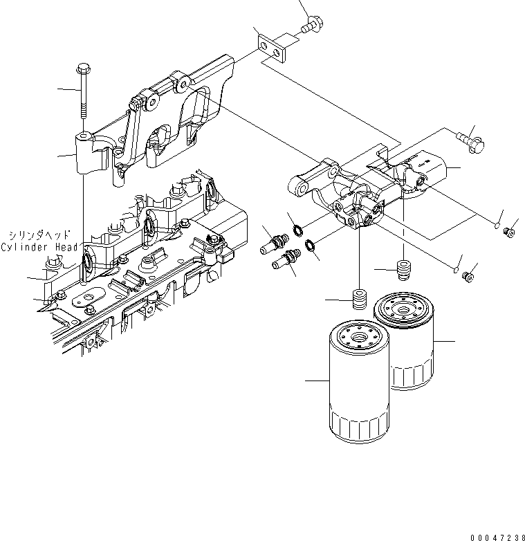 Komatsu parts book diagram for SAA6D114E-3B-WT S/N 26850001-UP: FUEL FILTER (EXTRA POOR FUEL) (WATER+DUST) (ARRANGE)(#26850005-26858905)
