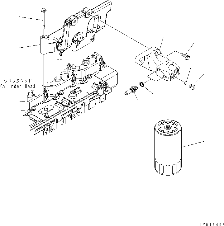 Komatsu parts book diagram for SAA6D114E-3B-WT S/N 26850001-UP: FUEL FILTER(#26858906-)
